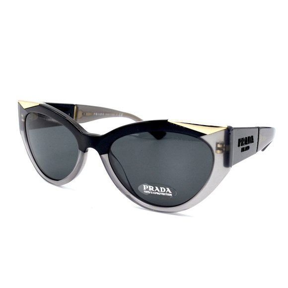 NEW PRADA PR 03WS 03M5S0 BLACK / OPAL GREY AUTHENTIC SUNGLASSES 55-18 - Picture 4 of 7